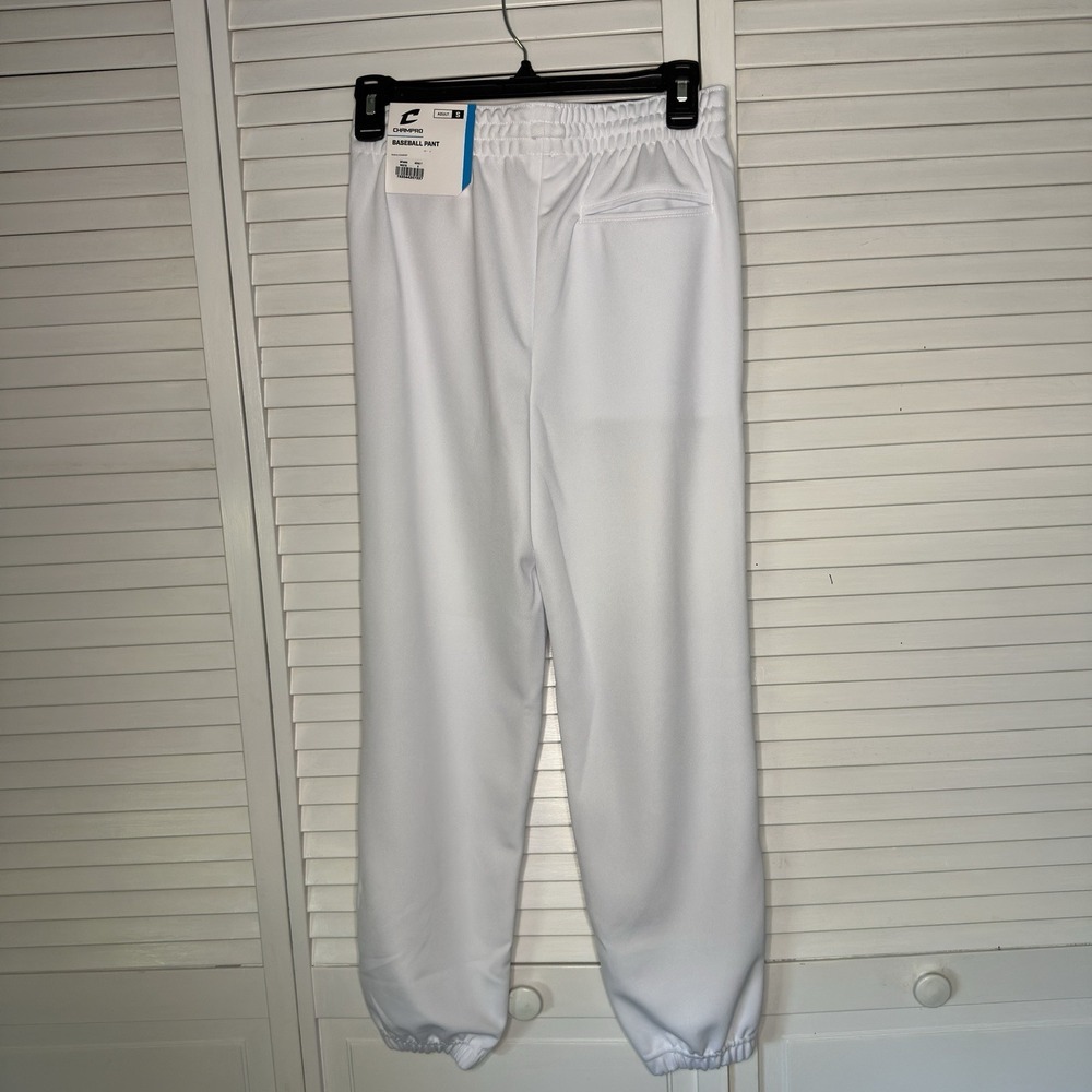 Champro Adult S White Baseball Pants NWT Performance Pull-Up Uniform Comfort